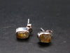 Herderite Stud Earrings Sterling Silver From Brazil - 1.32 Grams