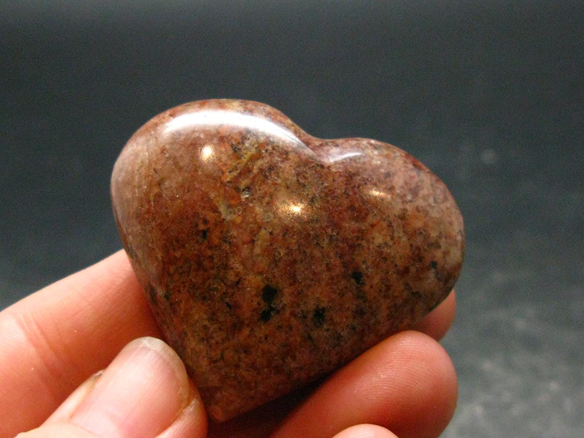 Natural Rosophia Feldspar Heart From Rocky Mountains - 1.4" - 31.45 Grams