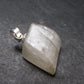 Clear Petalite Crystal Silver Pendant from Brazil - 1.0" - 3.74 Grams