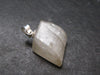 Clear Petalite Crystal Silver Pendant from Brazil - 1.0" - 3.74 Grams