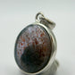 Lattice Sunstone Pendant Natural Gemstone Silver Necklace Red Green Stone Healing Crystal Jewelry Gift