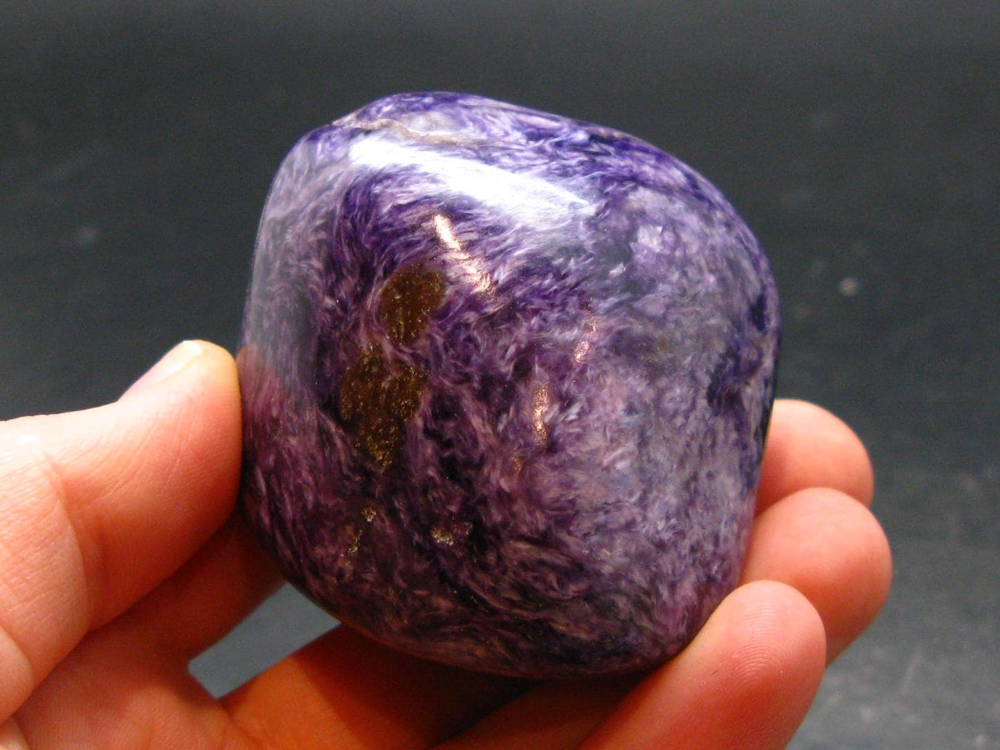 Large Nice Charoite Tumbled Stone from Russia - 118.59 Grams - 2.1"
