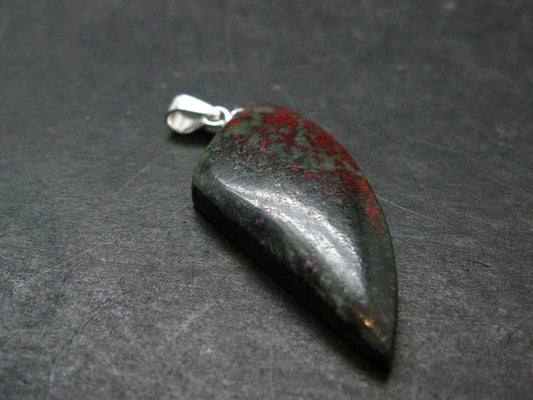 Crimson Cuprite w/ Chrysocola Silver Pendant from Mexico - 1.5" - 3.80 Grams