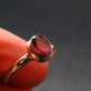 Pink Tourmaline Silver Ring From Brazil - 2.39 Grams - Size 6