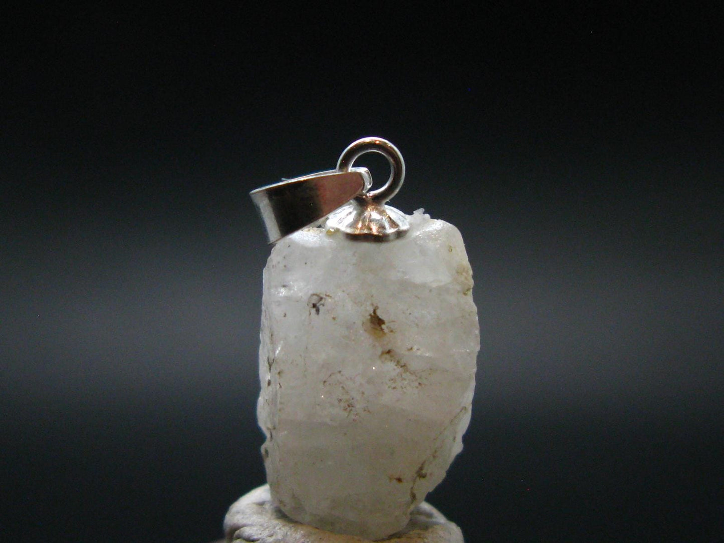 Phenakite Phenacite Silver Pendant from Nigeria - 0.8 Inches - 1.83 Grams