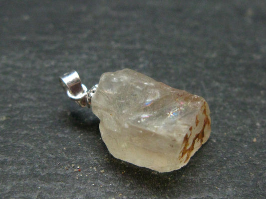 Rare Sanadine Golden Orthoclase Crystal Pendant From Madagascar - 0.9" - 2.92 Grams