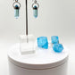 Swiss Blue Topaz Point Earrings in Sterling Silver - Weight 6.57 Grams