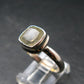 Libyan Desert Glass Tektite Sterling Silver Ring from Libya - Size 9 - 3.89 Grams