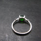 Modern Style Design!! Natural Faceted Intense Forest Green Chrome Diopside 925 Sterling Silver Ring - 1.90 Grams - Size 7.25