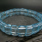 Blue Topaz Genuine Bracelet ~ 7 Inches ~ 12mm Squared Beads