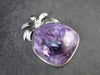 Rare High-Quality Charoite Pendant in SS From Russia - 1.8" - 18.8 Grams