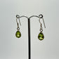 Peridot Teardrop Dangle Earrings | Sterling Silver August Birthstone