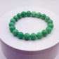 Natural Chrysoprase Bead Bracelet – Green Chalcedony Stretch Crystal Jewelry - Weight 28.10 g