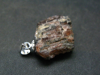 Andalusite Crystal Pendant In Sterling Silver From Brazil - 1.0" - 3.14 Grams