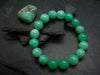 Chrysoprase Genuine Bracelet ~ 7.5 Inches ~ 14mm Round Beads