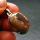 Fire Opal Sterling Silver Pendant From Mexico - 1.2" - 6.45 Grams
