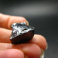 Unpolished Elite Shungite Silver Pendant from Russia - 0.9" - 3.06 Grams