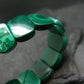 Malachite Genuine Bracelet ~ 7 Inches ~ 14mm Oval Beads