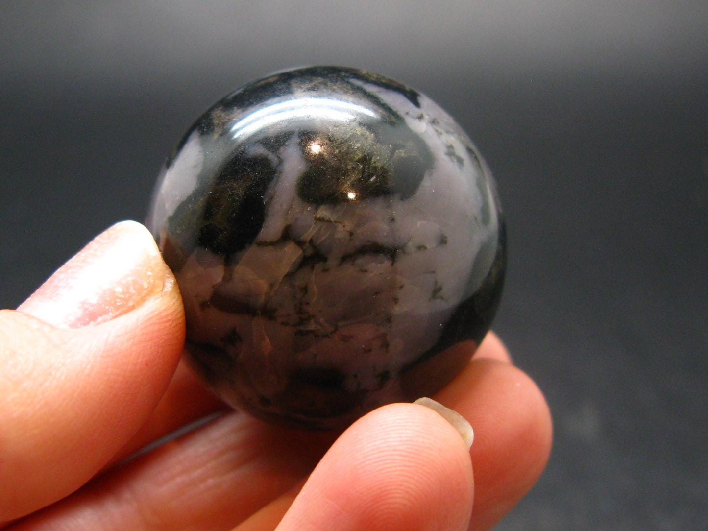 Mystic Merlinite Sphere From Indian Ocean - 1.3"