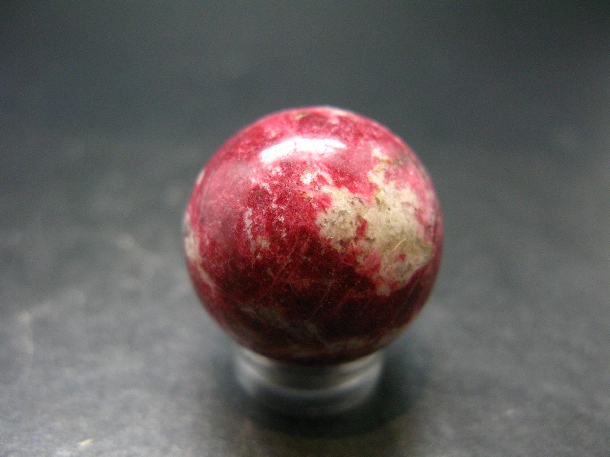 Rare Red Thulite Sphere Ball From Norway - 0.9" - 22.44 Grams