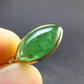 Tsavorite Green Garnet Gold Plated Silver Pendant from Tanzania - 0.8" - 1.68 Grams