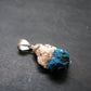 Cavansite Crystal Pendant In Sterling Silver From India - 1.2"