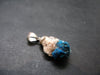 Cavansite Crystal Pendant In Sterling Silver From India - 1.2"