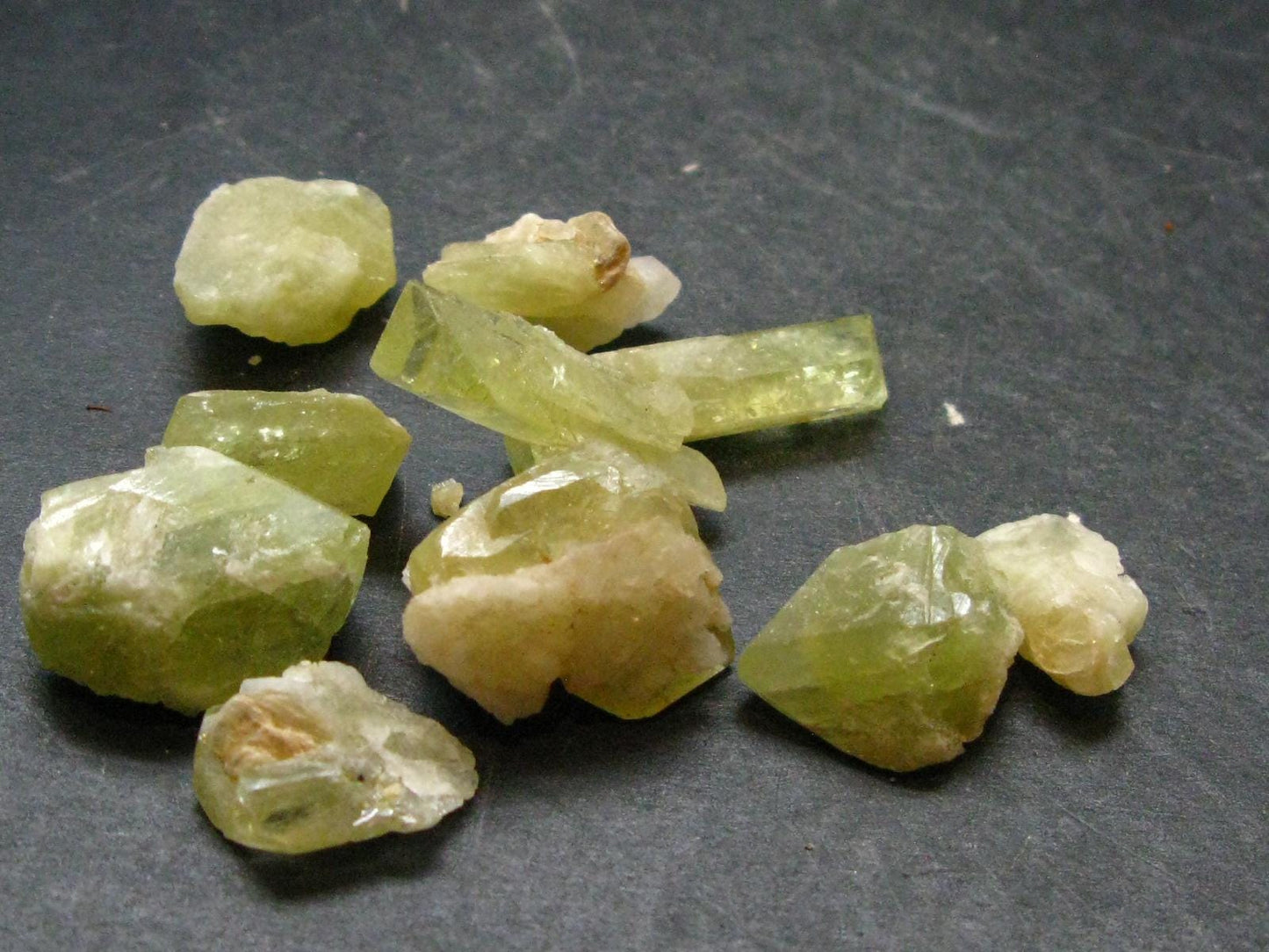 lot of 10 Brazilianite Crystals From Brazil - 21.78 Grams