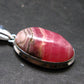 Rhodochrosite Silver Plated Pendant From Argentina - 1.4" - 7.87 Grams