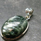 Seraphinite Clinochlore Silver Pendant From Russia - 1.3'' - 5.39 Grams