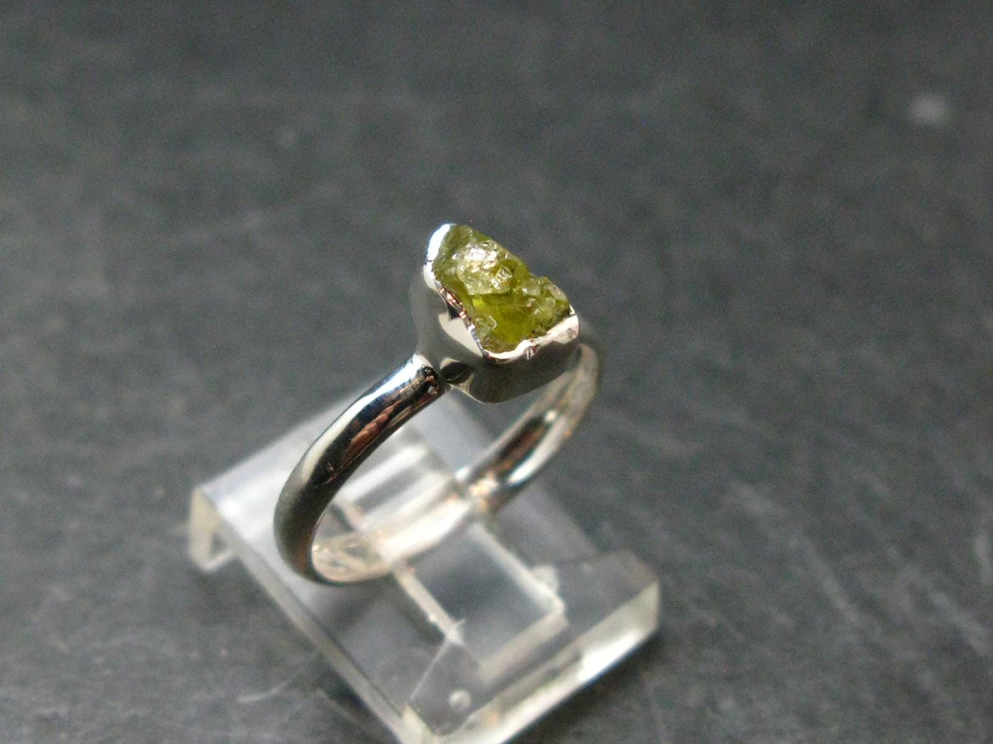 Fire Red Zincite Zinkite 925 Silver Ring from Poland - Size 7 - 1.88 Grams