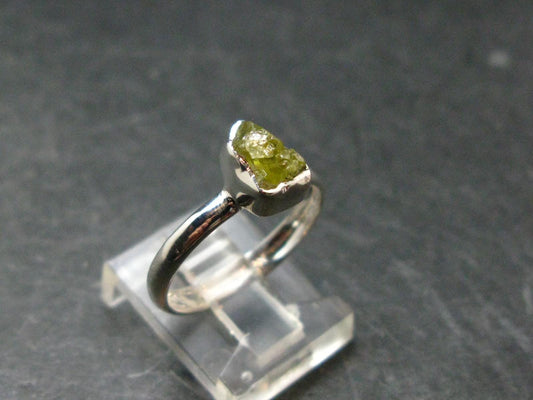 Fire Red Zincite Zinkite 925 Silver Ring from Poland - Size 7 - 1.88 Grams