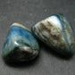 Lot of 2 Very Rare Dianite (Blue Jade) Tumbled Stones From Russia