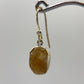 Raw Herderite Crystal Drop Earrings in Sterling Silver – Natural Golden Herderite Jewelry - 3.02g