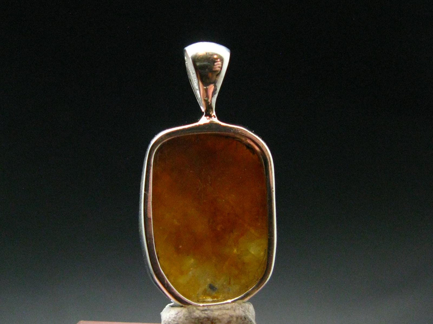 Rare Herderite Crystal Silver Pendant from Brazil - 1.1" - 4.05 Grams