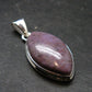 Purple Jade Silver Plated Pendant From Turkey - 1.5" - 6.58 Grams
