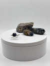 Blue Sapphire Ring | Genuine Sapphire Solitaire | Sterling Silver Gemstone Jewelry | September Birthstone - Size 8.5