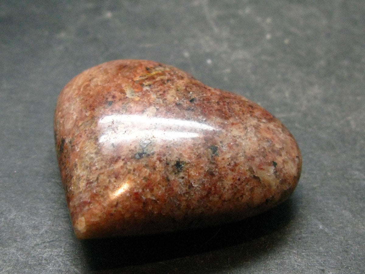 Natural Rosophia Feldspar Heart From Rocky Mountains - 1.4" - 31.45 Grams
