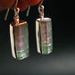 Watermelon Tourmaline Sterling Silver Earrings from Brazil - 1.4" - 4.44 Grams