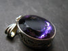 Large Genuine Rich Purple Faceted Amethyst Sterling Silver Pendant From Brazil - 1.7" - 11.83 Grams