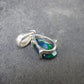 Rare Black Opal Sterling Silver Pendant from Australia - 0.7" - 0.99 Grams