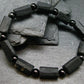 Black Tourmaline Genuine Bracelet ~ 7 Inches ~ 14mm Crystal Beads