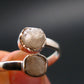 Very Rare White Cryolite 925 Silver Ring from Greenland - Size 8 - 2.47 Grams