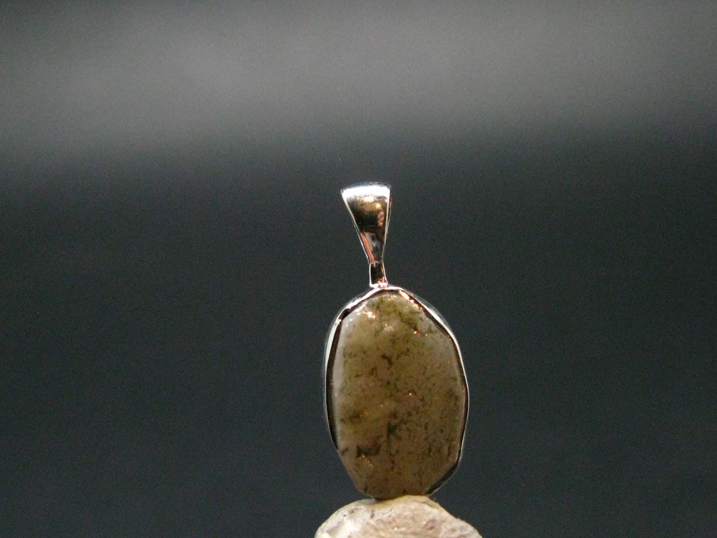 Phenakite Phenacite Crystal Silver Pendant From Russia - 0.7" - 1.14 Grams