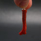 Rare Natural Red Coral Silver Pendant From Italy - 1.3" - 1.04 Grams