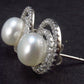 The Most Classic Earring Styles!! Natural 8mm Round Freshwater Cultured Pearls 925 Silver Stud Earrings with CZ - 0.8"