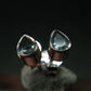 Alexandrite Gem Silver Stud Earrings From Russia - 0.87 Grams