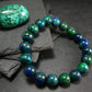 Quantum Quattro (Dioptase Chrysocola Malachite Shattuckite) Genuine Bracelet ~ 7 Inches ~ 10mm Round Beads