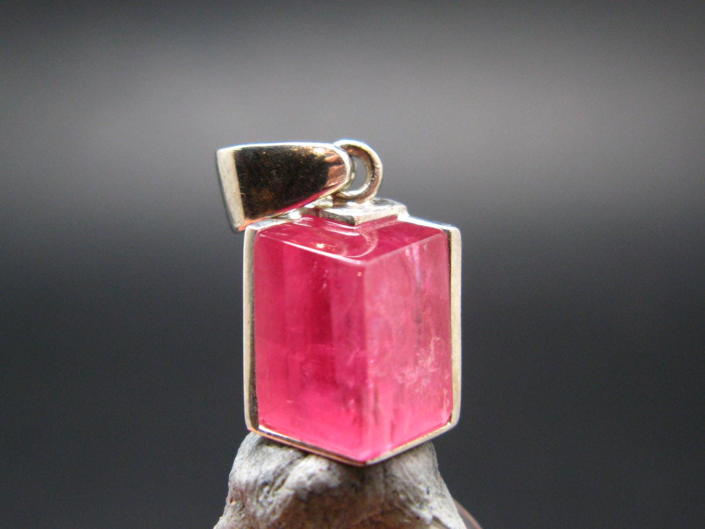 Rhodochrosite Sterling Silver Pendant From Alma Colorado - 0.7" - 2.10 Grams