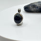 Oval Sapphire Pendant | Natural Blue Sapphire Cabochon Necklace | Sterling Silver Bezel Pendant | September Birthstone Jewelry - 3.64 g